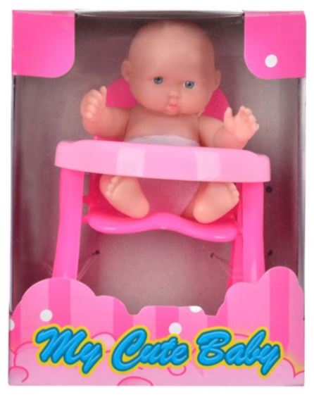 Papusa bebe in scau de masa, roz - Jucarii pentru copii Papusa bebe in scau de masa, roz - Jucarii pentru copii