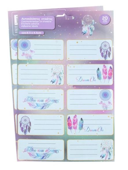 Etichete scolare - Dream On (20 buc.) Etichete scolare - Dream On (20 buc.)