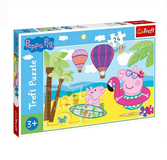 Puzzle Trefl - Peppa Pig, 24 piese MAXI - Activitati pentru copii (3+)