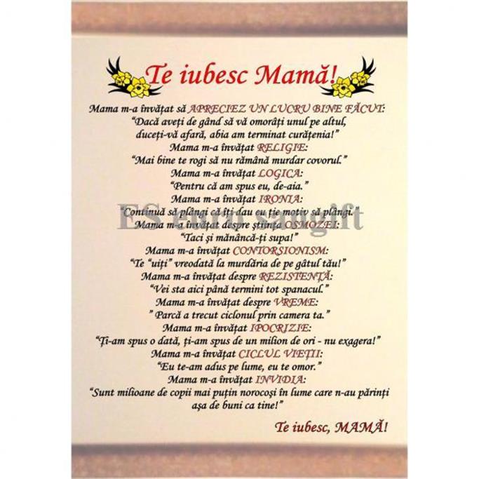 Pergament - Te iubesc mama Pergament - Te iubesc mama