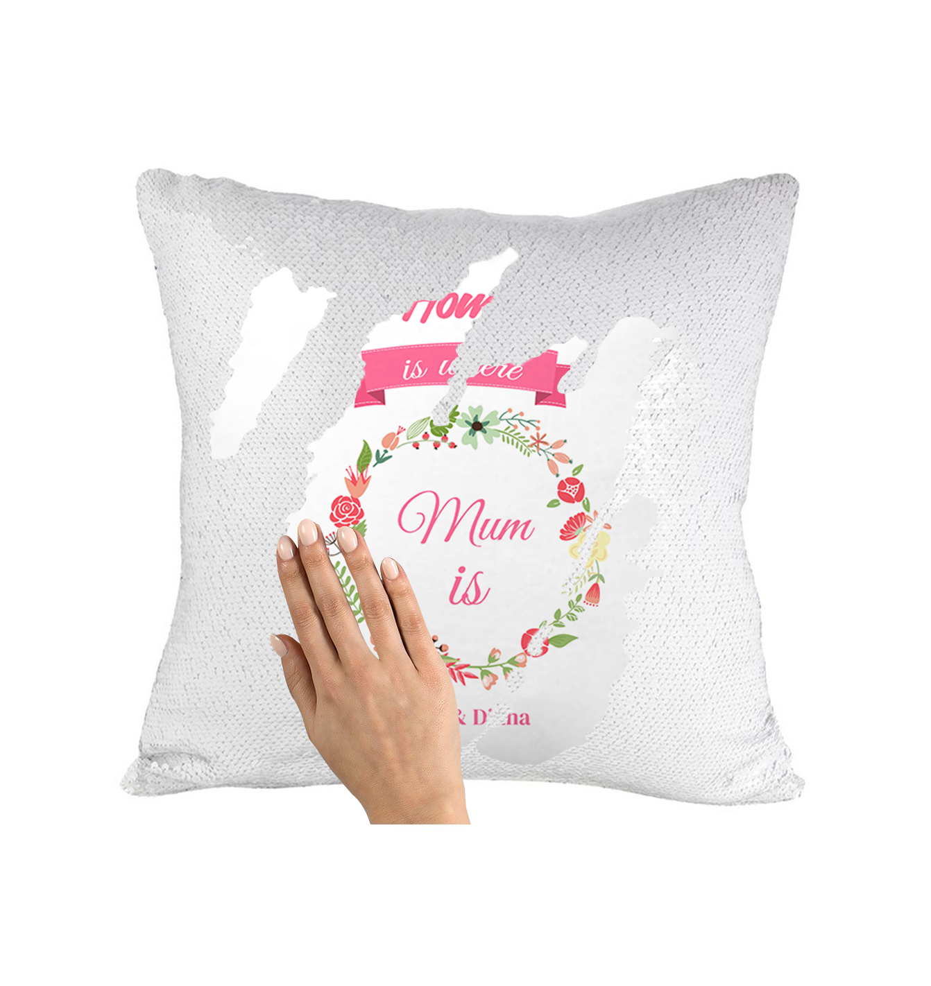 Pernă personalizată cu două nume – Mum Pernă personalizată cu două nume – Mum