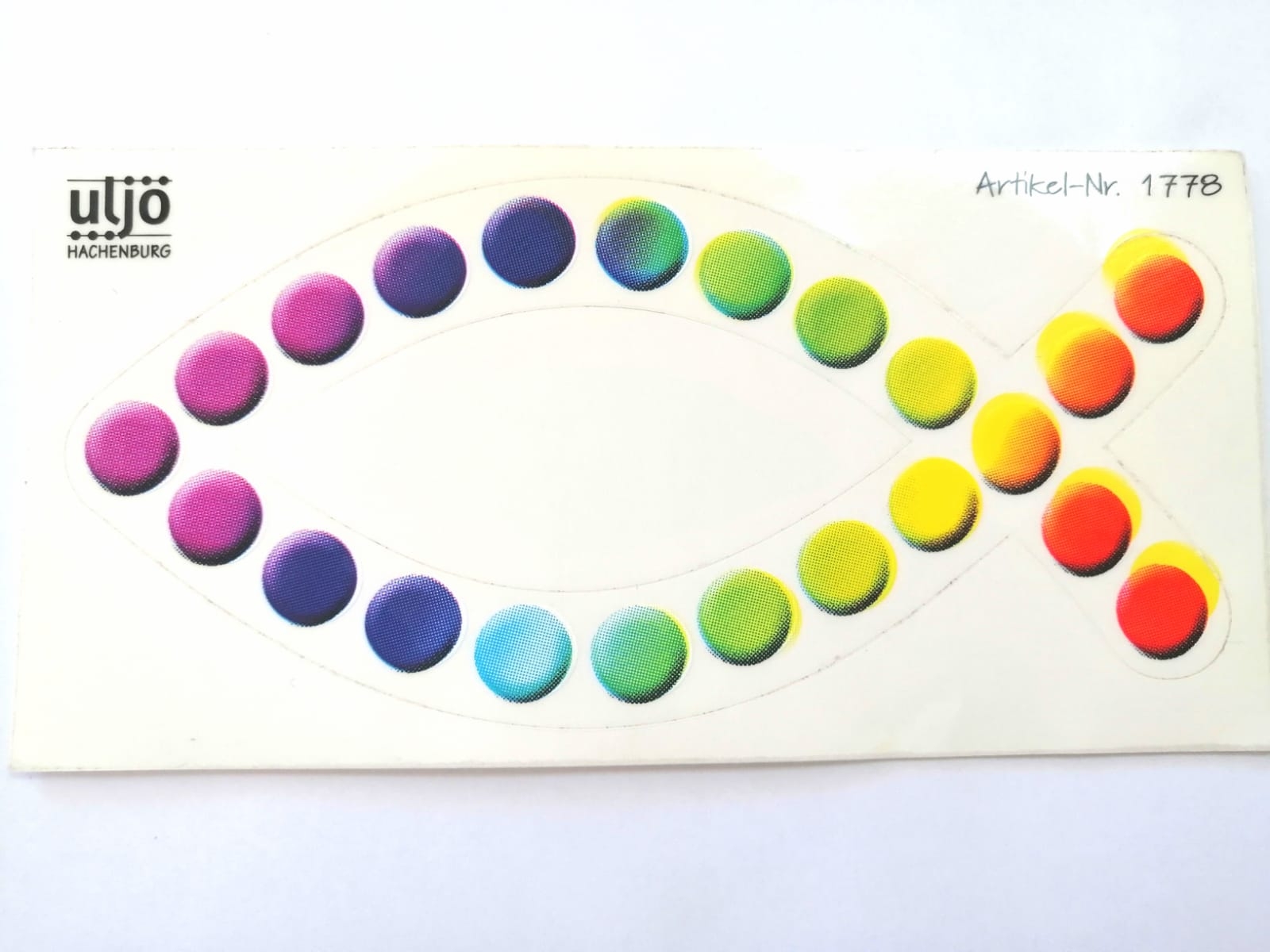 Autocolant Peşte - Curcubeu - buline