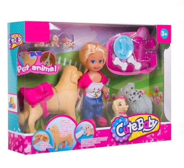 Papusa cu Labrador - Cute baby - Jucarii pentru copii (3+) Papusa cu Labrador - Cute baby - Jucarii pentru copii (3+)