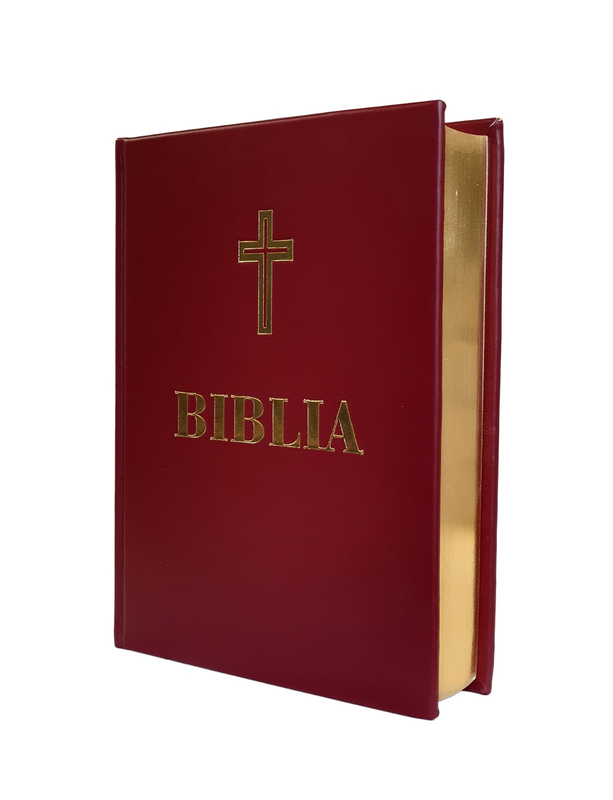 Biblia Ortodoxa - trad. Bartolomeu Anania, marime mare, coperta din piele, visinie, margini aurii (cu aprobarea Sf. Sinod) Biblia Ortodoxa - trad. Bartolomeu Anania, marime mare, coperta din piele, visinie, margini aurii (cu aprobarea Sf. Sinod)