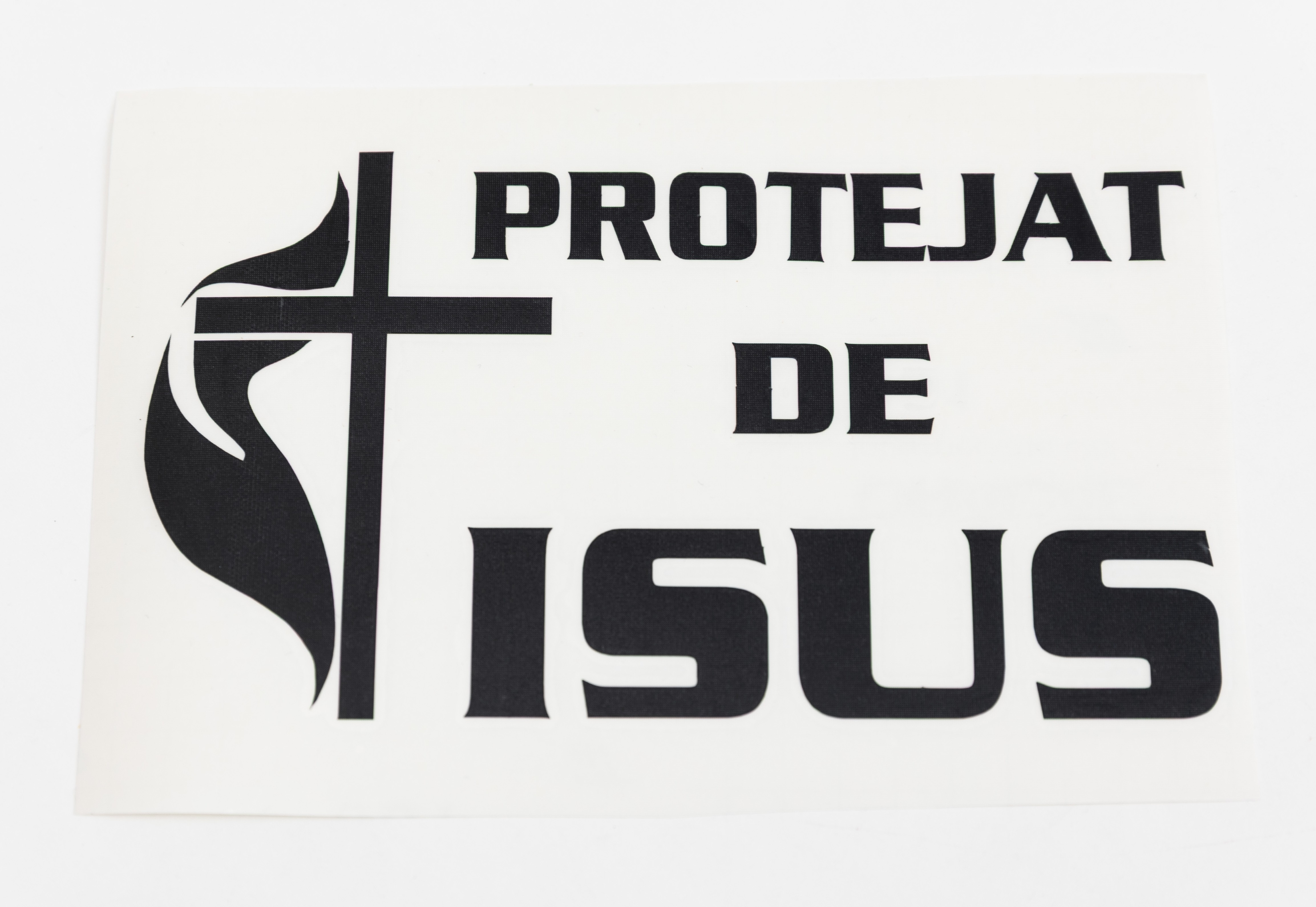 Sticker auto, Protejat de Isus - NEGRU Sticker auto, Protejat de Isus - NEGRU