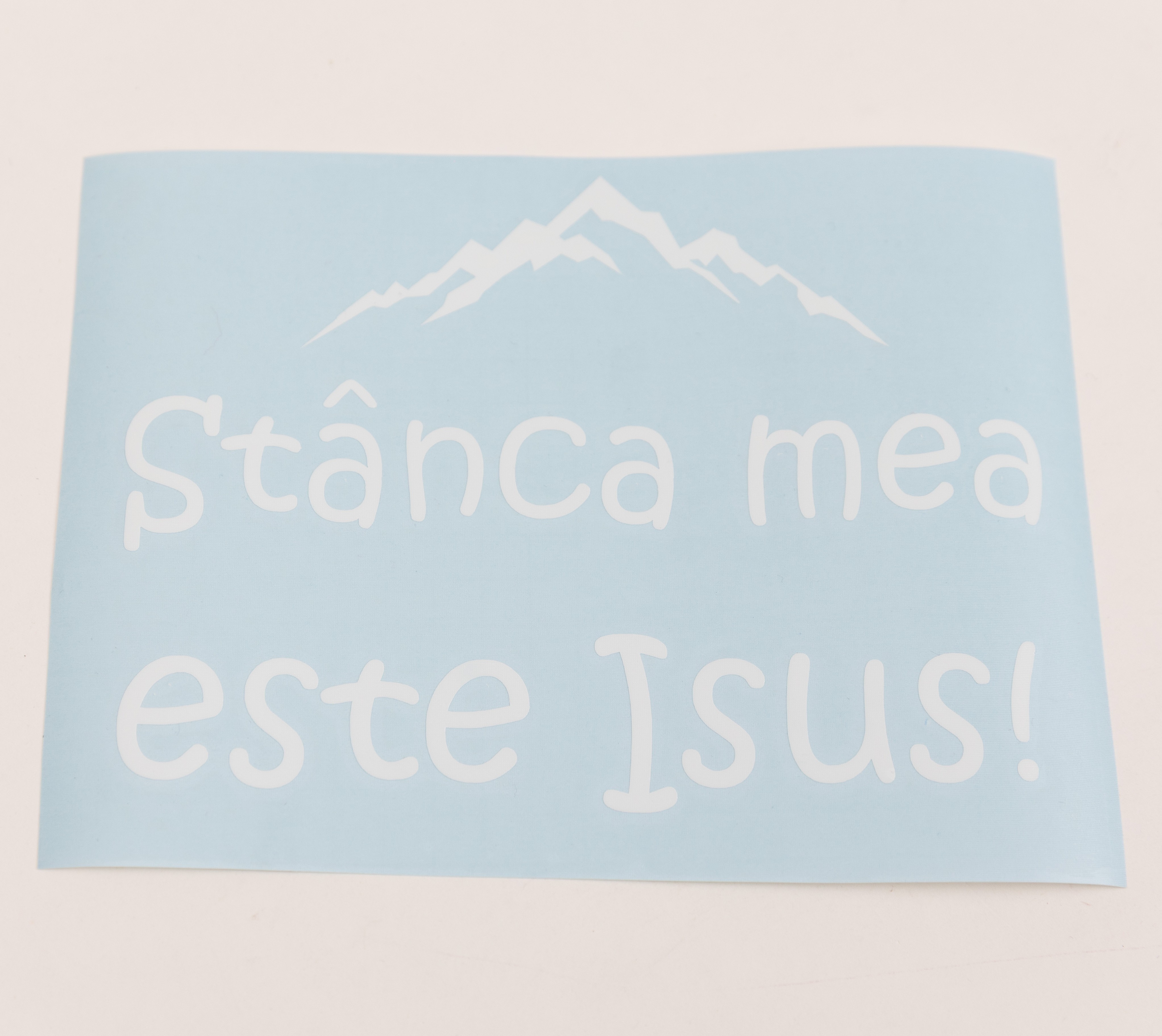 Sticker auto, Stanca mea este Isus - ALB