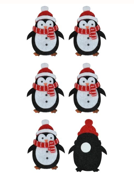 Autocolante decorative de Craciun - Pinguini, 6 buc. Autocolante decorative de Craciun - Pinguini, 6 buc.