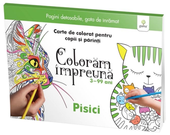 Coloram impreuna Pisici - Carte de colorat pentru copii si parinti (3-99 ani) Coloram impreuna Pisici - Carte de colorat pentru copii si parinti (3-99 ani)