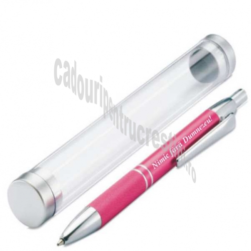 Pix roz metalic in tub - Nimic fara Dumnezeu Pix roz metalic in tub - Nimic fara Dumnezeu