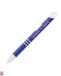 Pix metalic albastru, cu mesajul "DUMNEZEU TE IUBESTE" Pix metalic albastru, cu mesajul "DUMNEZEU TE IUBESTE"