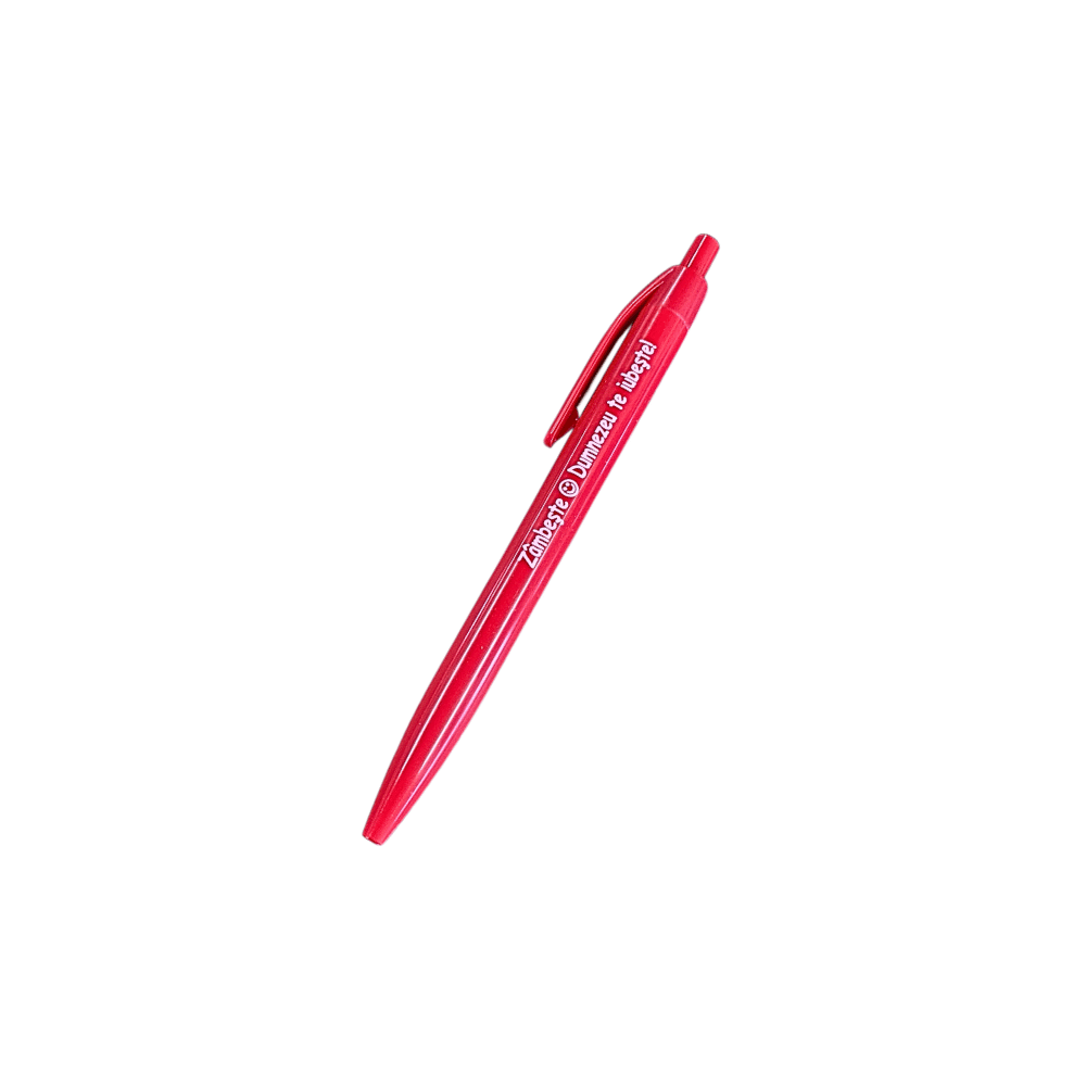 Pix cu mesaj crestin - Zâmbește Dumnezeu te iubește! (roșu) Pix cu mesaj crestin - Zâmbește Dumnezeu te iubește! (roșu)