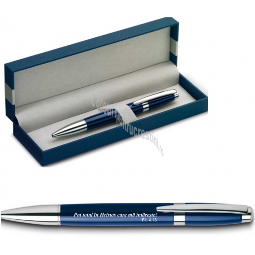 pix din metal in cutie- Pot totul in Hristos pix din metal in cutie- Pot totul in Hristos