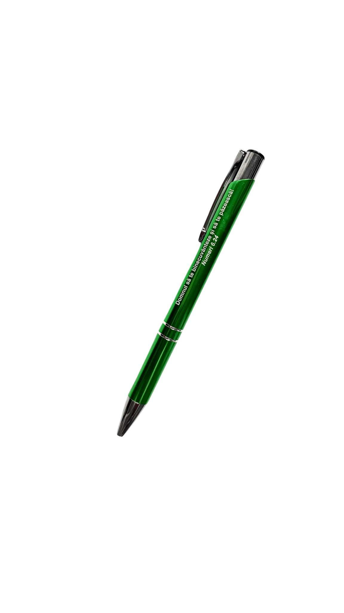 Pix cu mesaj crestin - "Domnul să te binecuvinteze și să te păzească" (verde) Pix cu mesaj crestin - "Domnul să te binecuvinteze și să te păzească" (verde)