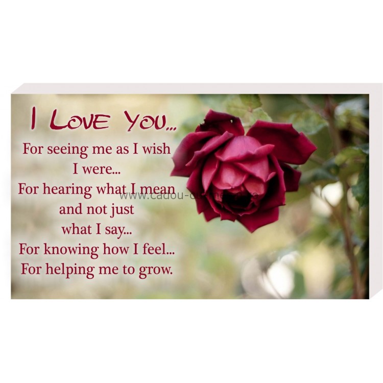 Placheta birou - I love you