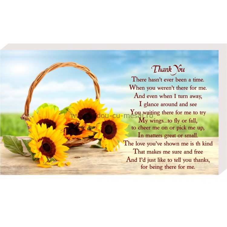 Placheta birou - Thank you Placheta birou - Thank you