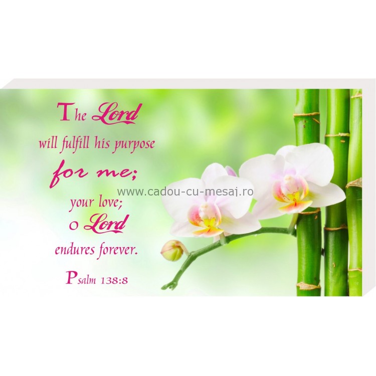 Placheta birou - The LORD will fulfill Placheta birou - The LORD will fulfill