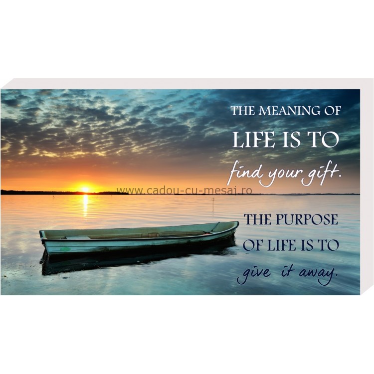 Placheta birou - The meaning of life is Placheta birou - The meaning of life is