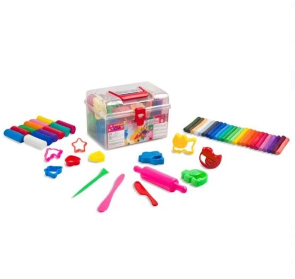Plastilina in valiza, 36 culori +  matrite (52 buc.)- Activitati pentru copii (3+) Plastilina in valiza, 36 culori +  matrite (52 buc.)- Activitati pentru copii (3+)