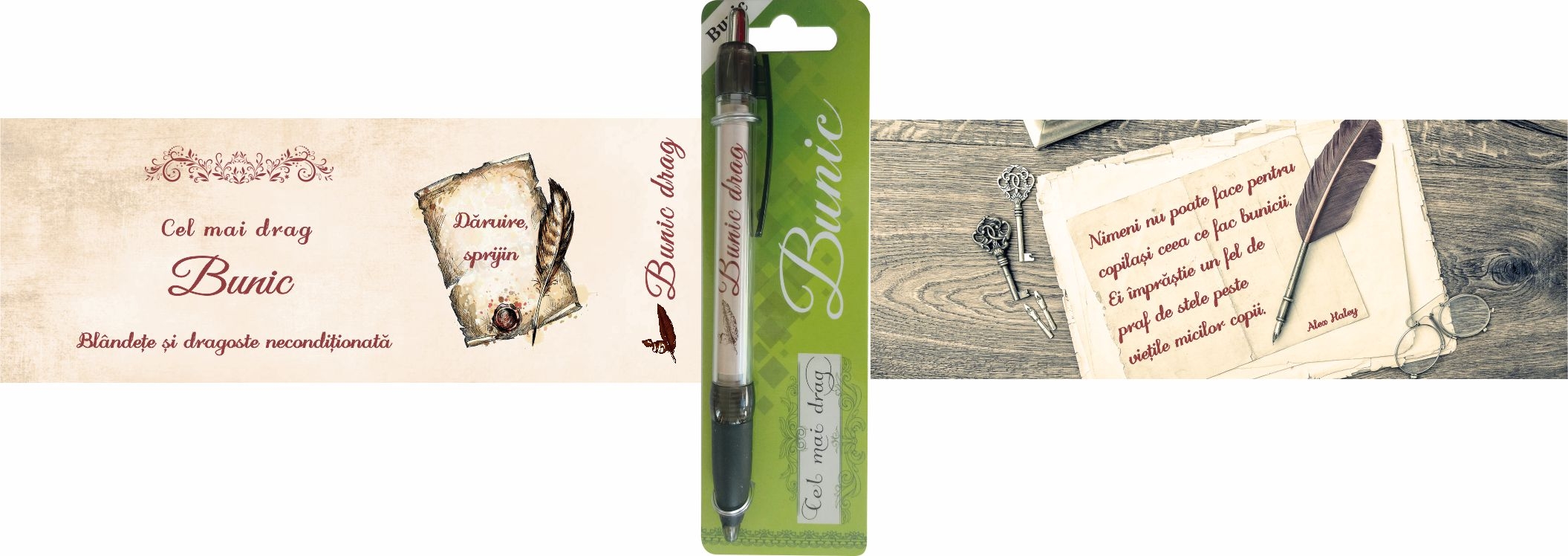 Pix cu dedicatie - Bunic (14.5 cm x 18 cm x 6.7 ) Pix cu dedicatie - Bunic (14.5 cm x 18 cm x 6.7 )