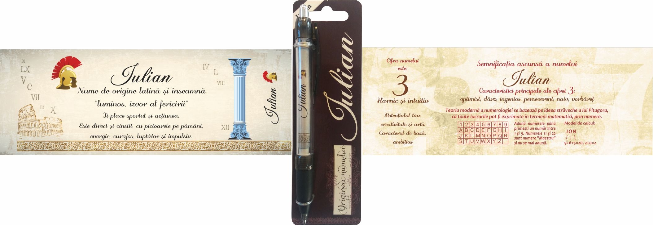 Pix cu nume - Iulian ( 14.5 cm x 18 cm x 6.7 )