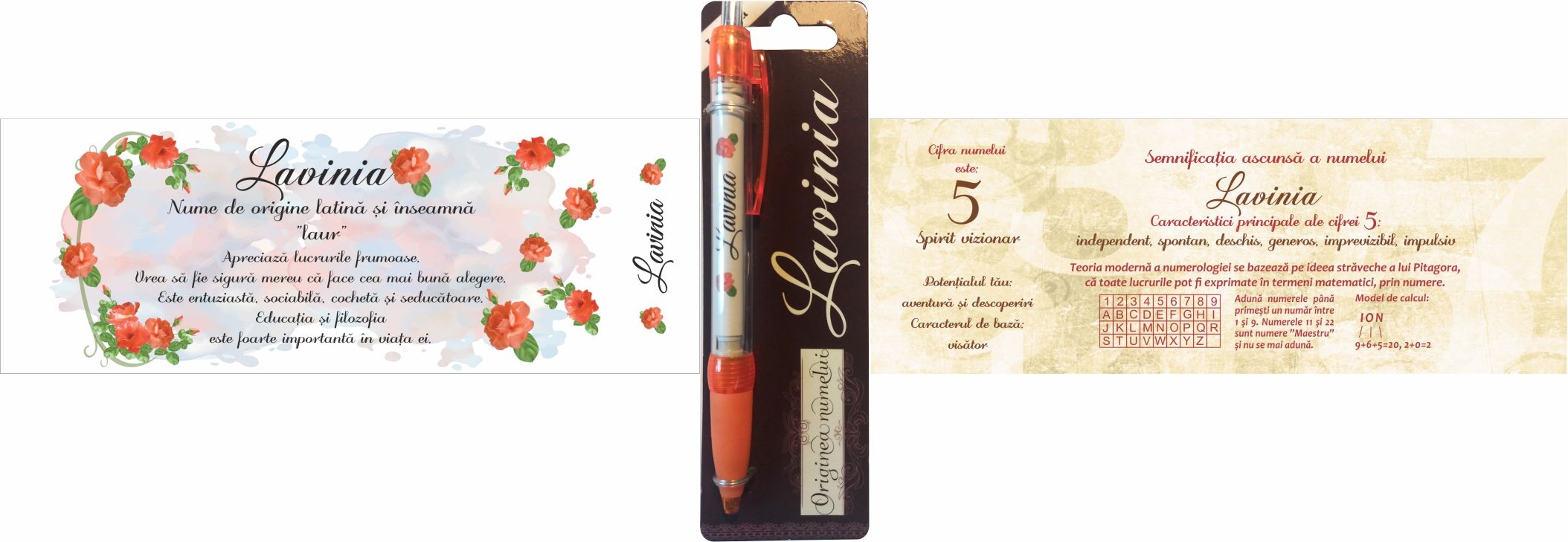 Pix cu nume - Lavinia ( 14.5 cm x 18 cm x 6.7 ) Pix cu nume - Lavinia ( 14.5 cm x 18 cm x 6.7 )