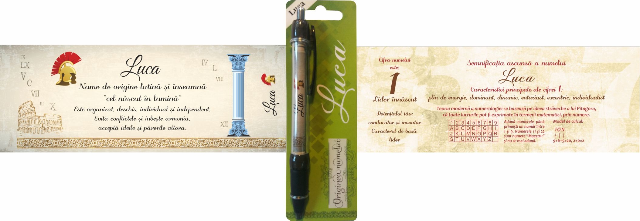 Pix cu nume - Luca ( 14.5 cm x 18 cm x 6.7 ) Pix cu nume - Luca ( 14.5 cm x 18 cm x 6.7 )