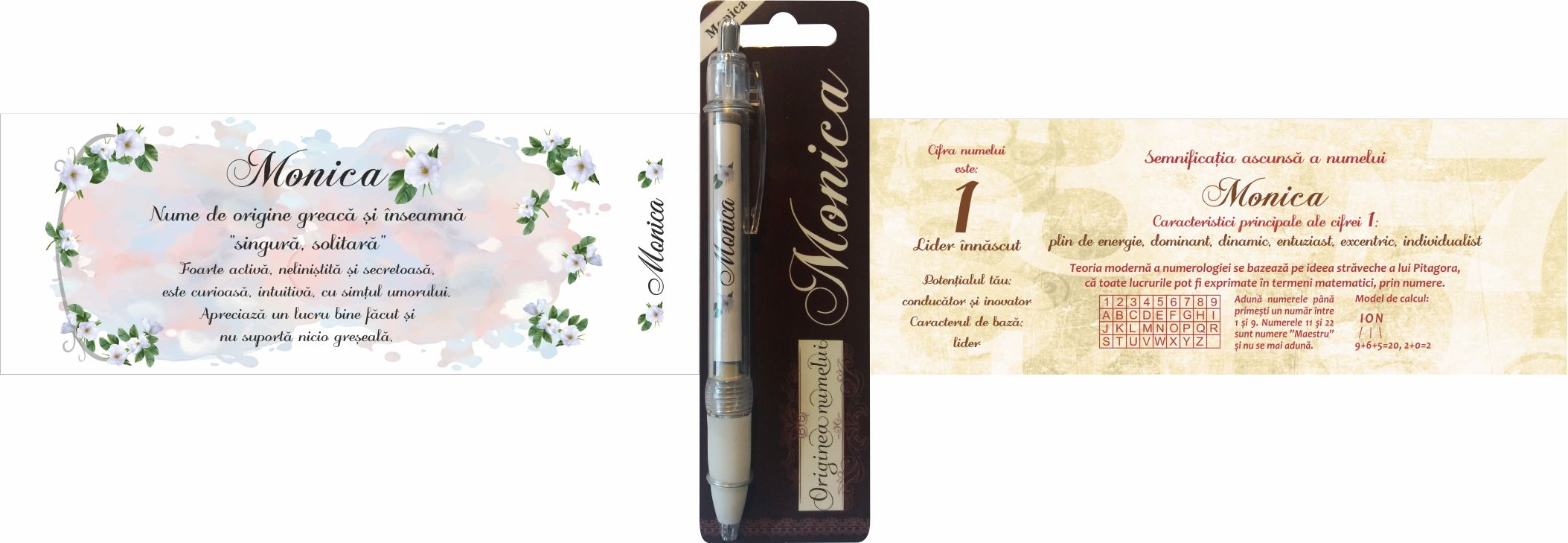 Pix cu nume - Monica ( 14.5 cm x 18 cm x 6.7 ) Pix cu nume - Monica ( 14.5 cm x 18 cm x 6.7 )