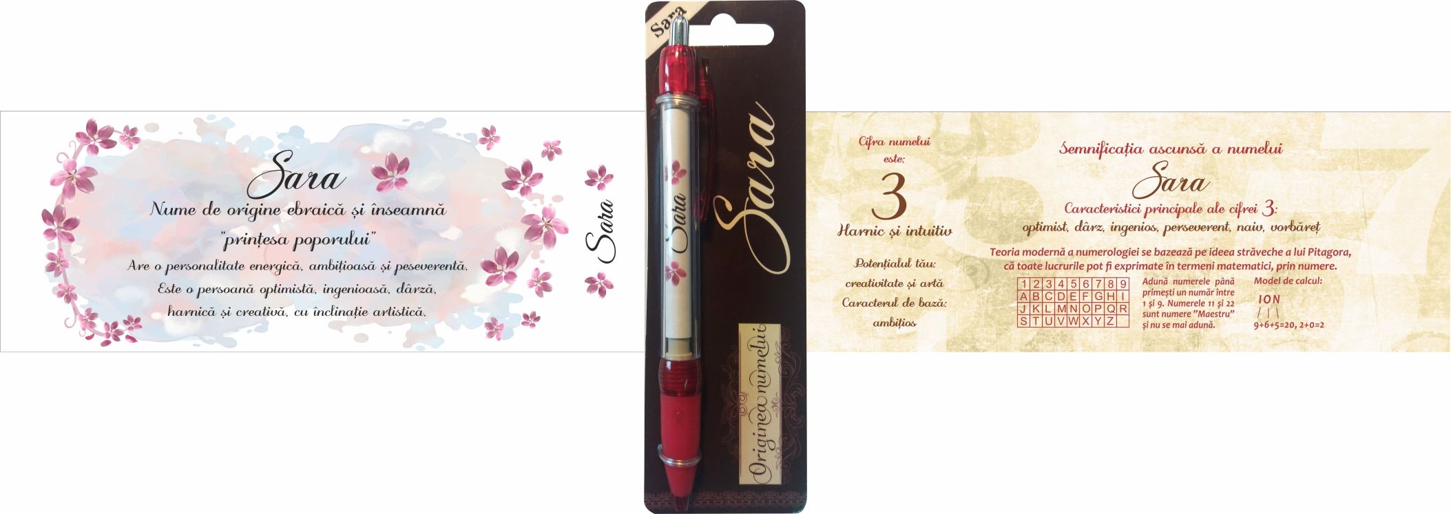 Pix cu nume - Sara ( 14.5 cm x 18 cm x 6.7 ) Pix cu nume - Sara ( 14.5 cm x 18 cm x 6.7 )