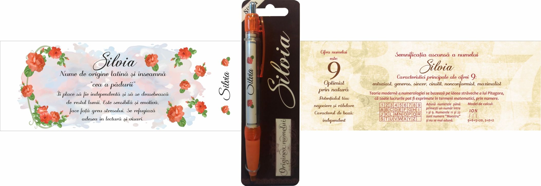 Pix cu nume - Silvia ( 14.5 cm x 18 cm x 6.7 ) Pix cu nume - Silvia ( 14.5 cm x 18 cm x 6.7 )