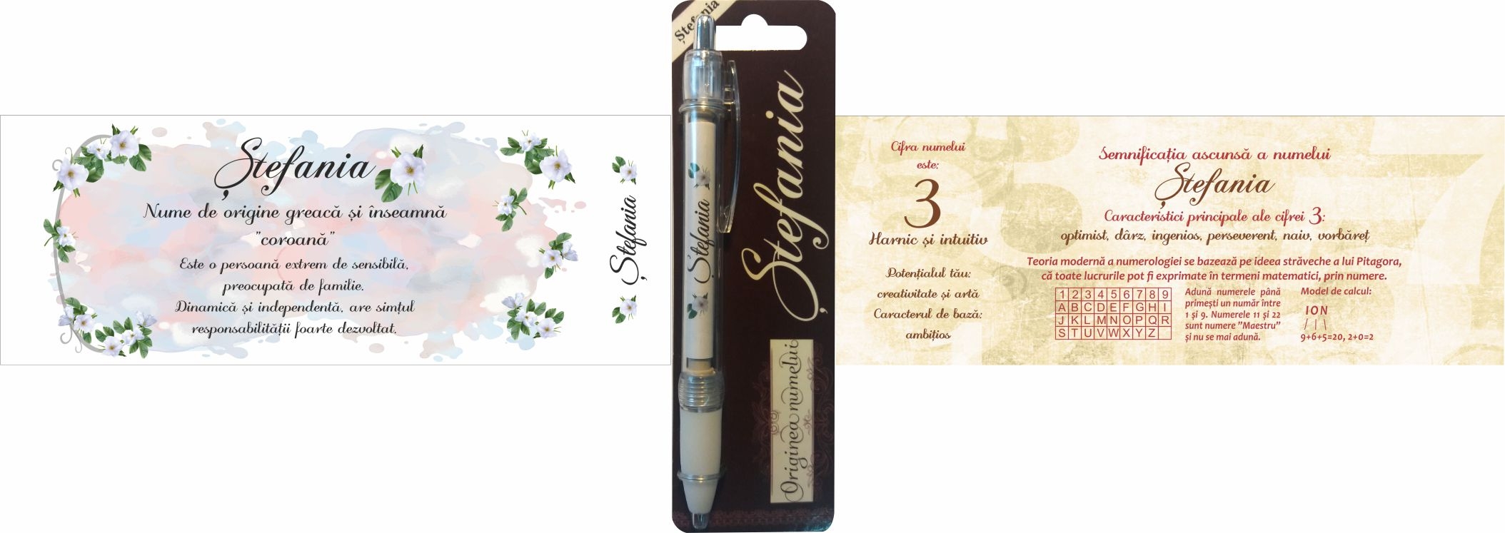 Pix cu nume - Stefania ( 14.5 cm x 18 cm x 6.7 ) Pix cu nume - Stefania ( 14.5 cm x 18 cm x 6.7 )