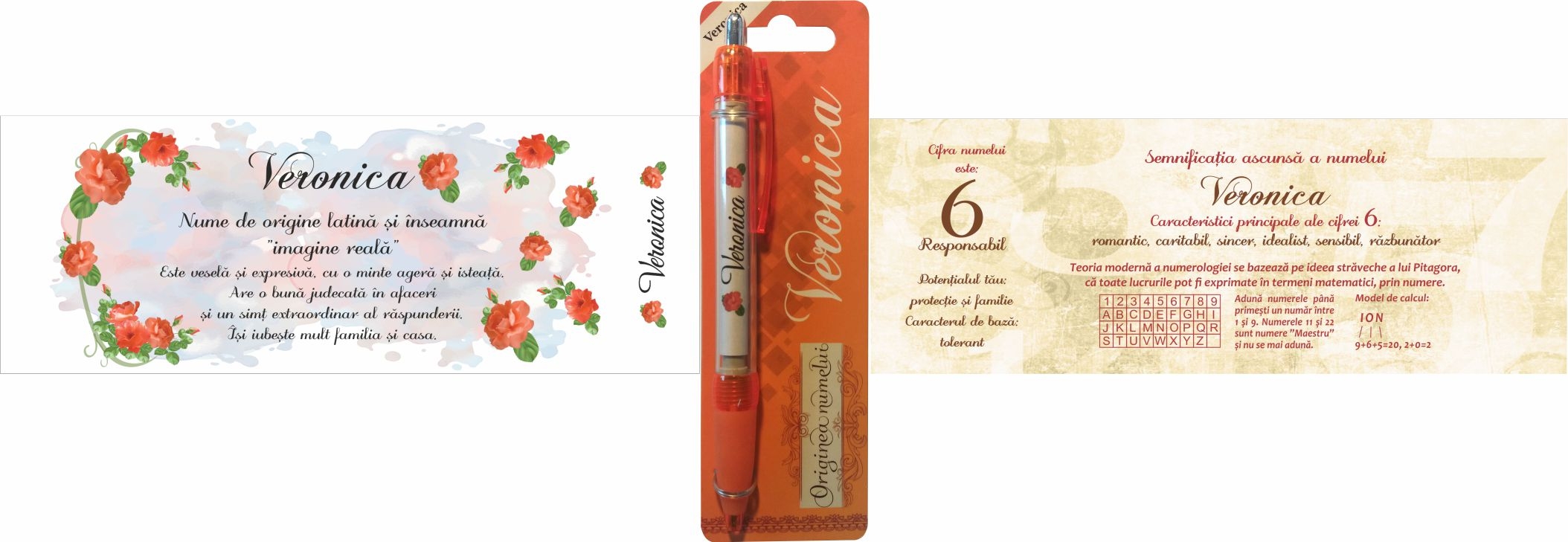 Pix cu nume -  Veronica ( 14.5 cm x 18 cm x 6.7 ) Pix cu nume -  Veronica ( 14.5 cm x 18 cm x 6.7 )