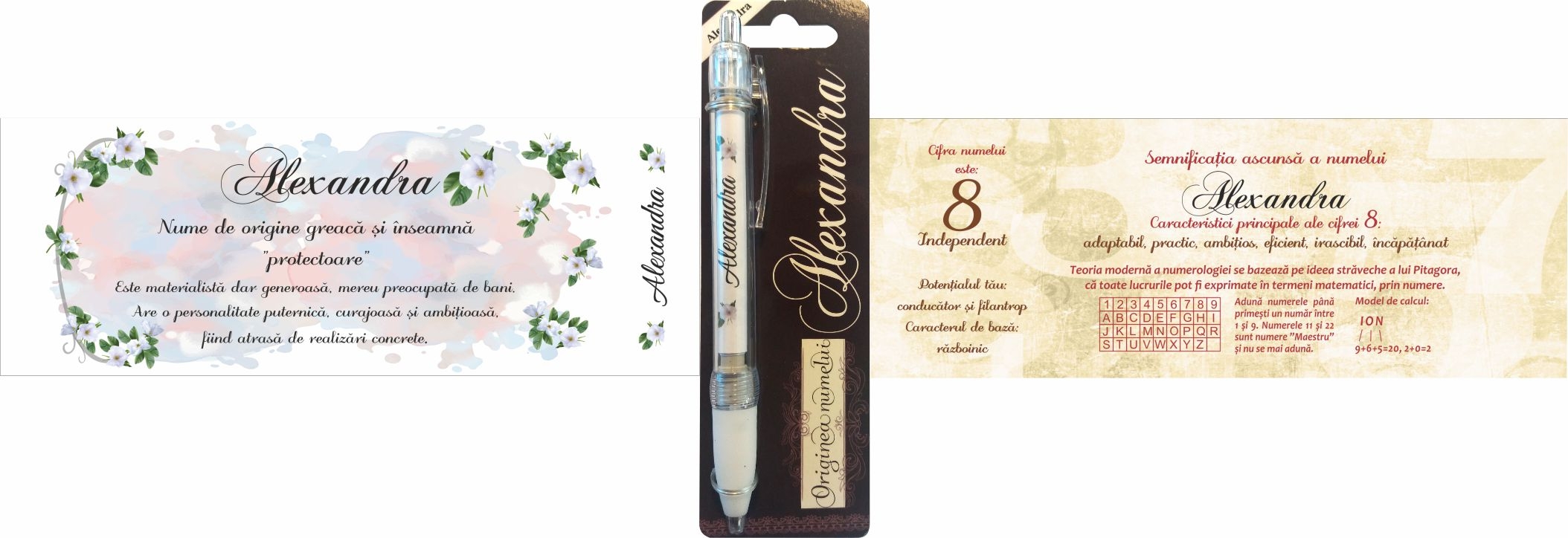 Pix cu nume - Alexandra (14.5 cm x 18 cm x 6.7 ) Pix cu nume - Alexandra (14.5 cm x 18 cm x 6.7 )