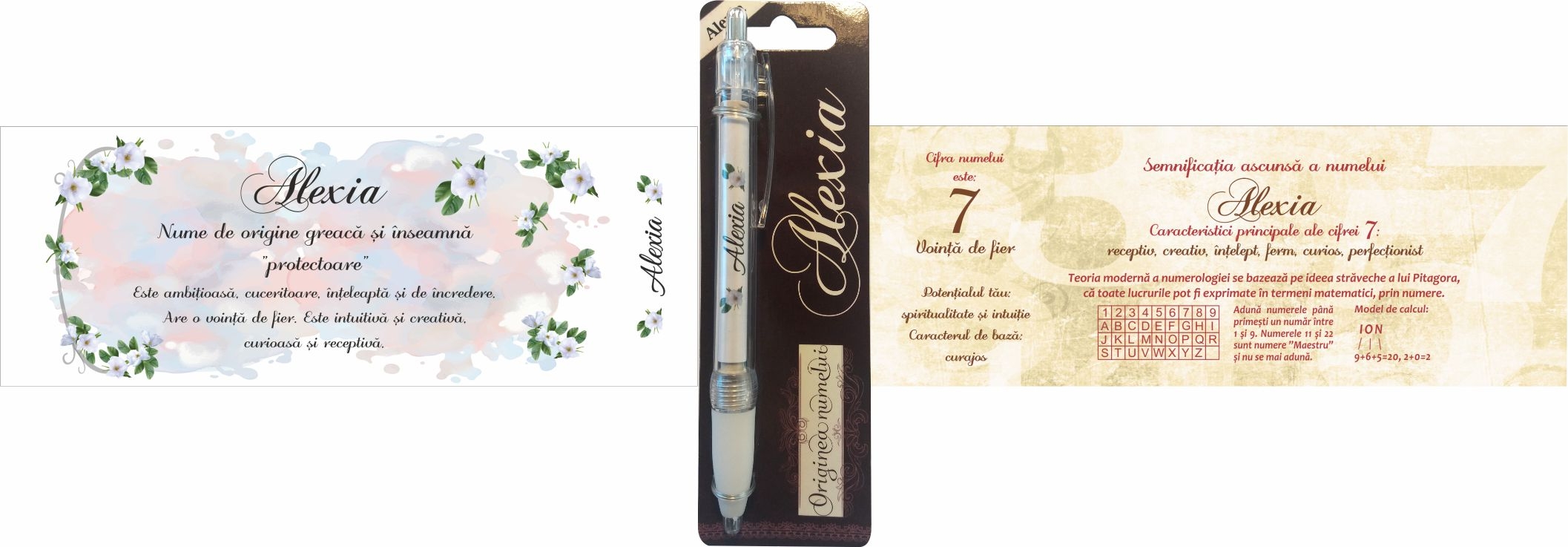 Pix cu nume - Alexia (14.5 cm x 18 cm x 6.7 ) Pix cu nume - Alexia (14.5 cm x 18 cm x 6.7 )