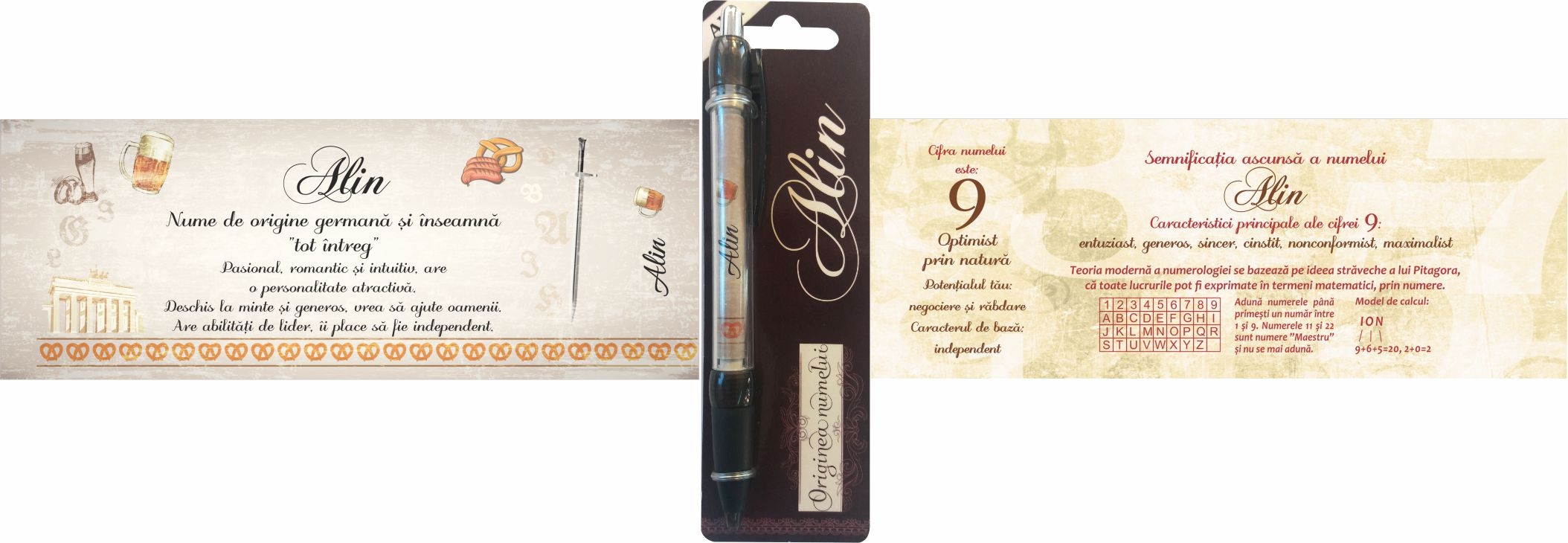 Pix cu nume - Alin (14.5 cm x 18 cm x 6.7 ) Pix cu nume - Alin (14.5 cm x 18 cm x 6.7 )