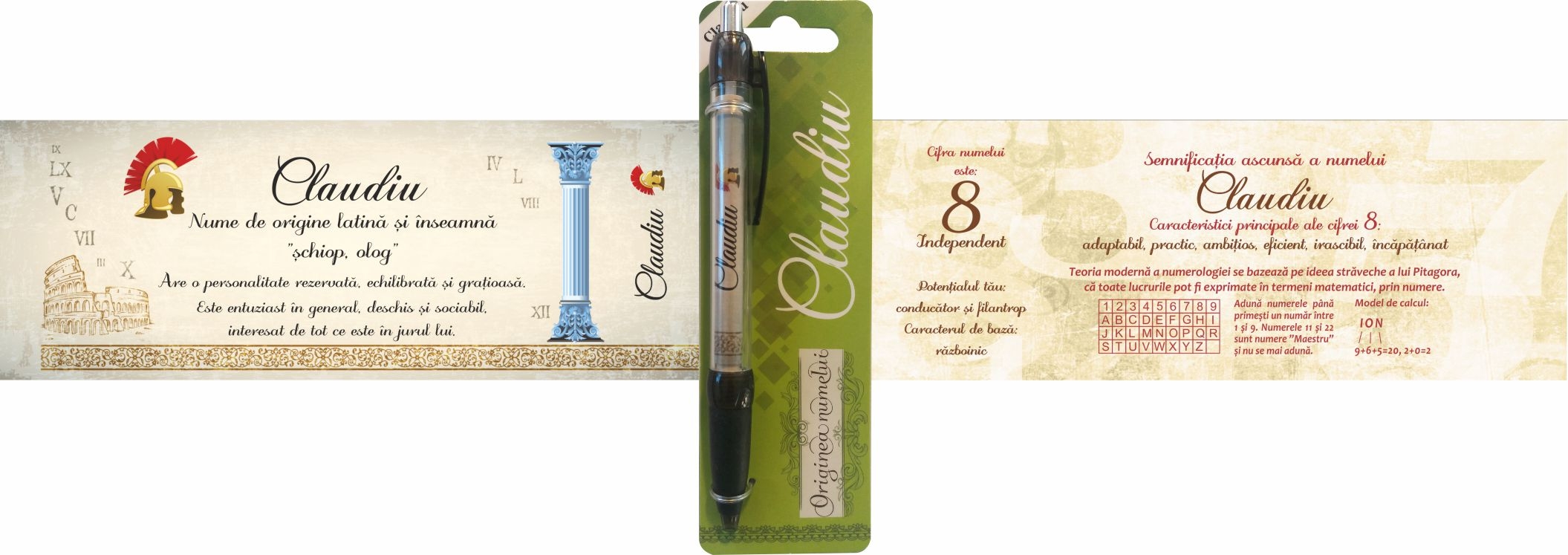 Pix cu nume - Claudiu (14.5 cm x 18 cm x 6.7 ) Pix cu nume - Claudiu (14.5 cm x 18 cm x 6.7 )