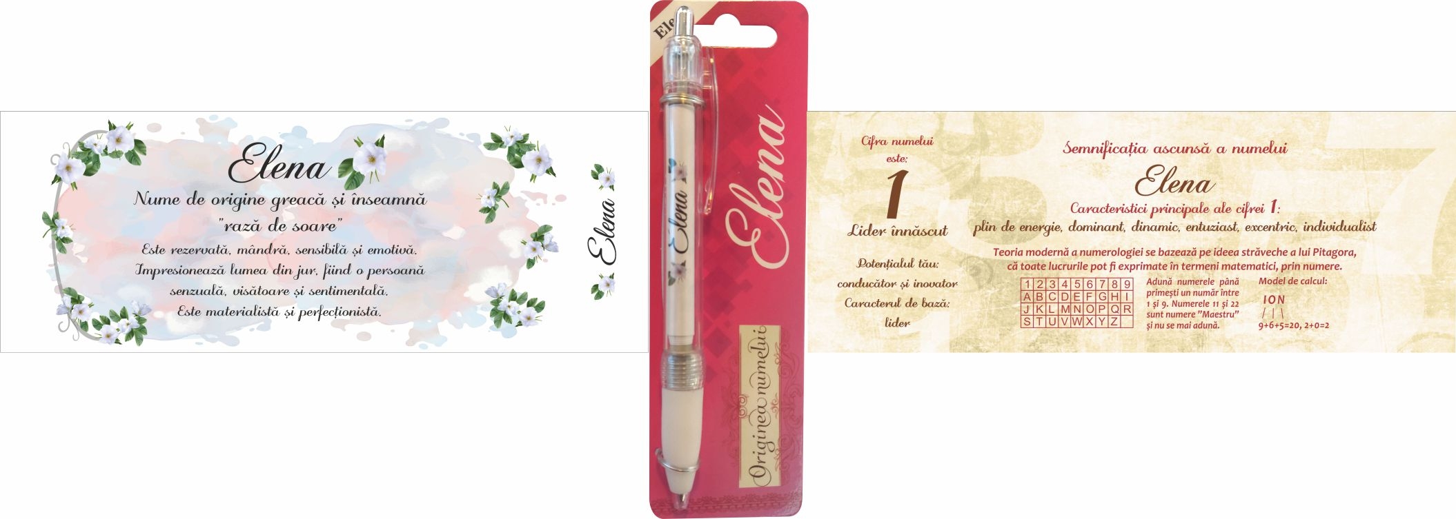 Pix cu nume - Elena (14.5 cm x 18 cm x 6.7 ) Pix cu nume - Elena (14.5 cm x 18 cm x 6.7 )