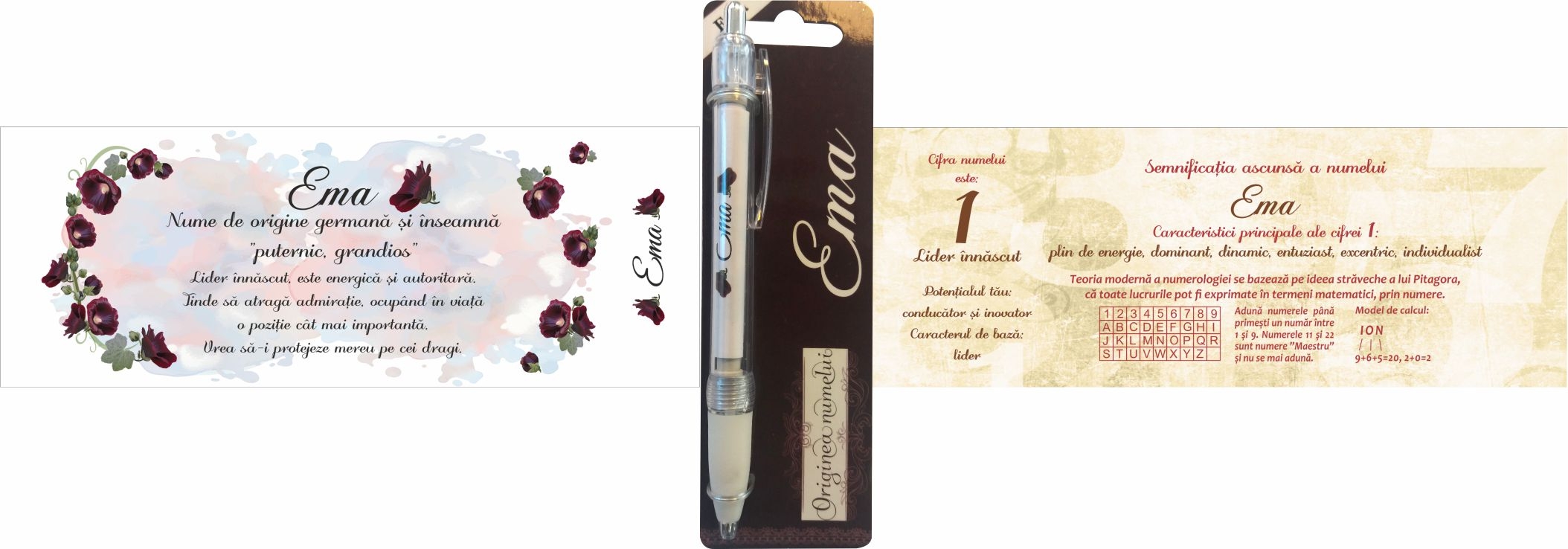 Pix cu nume - Ema (14.5 cm x 18 cm x 6.7 ) Pix cu nume - Ema (14.5 cm x 18 cm x 6.7 )