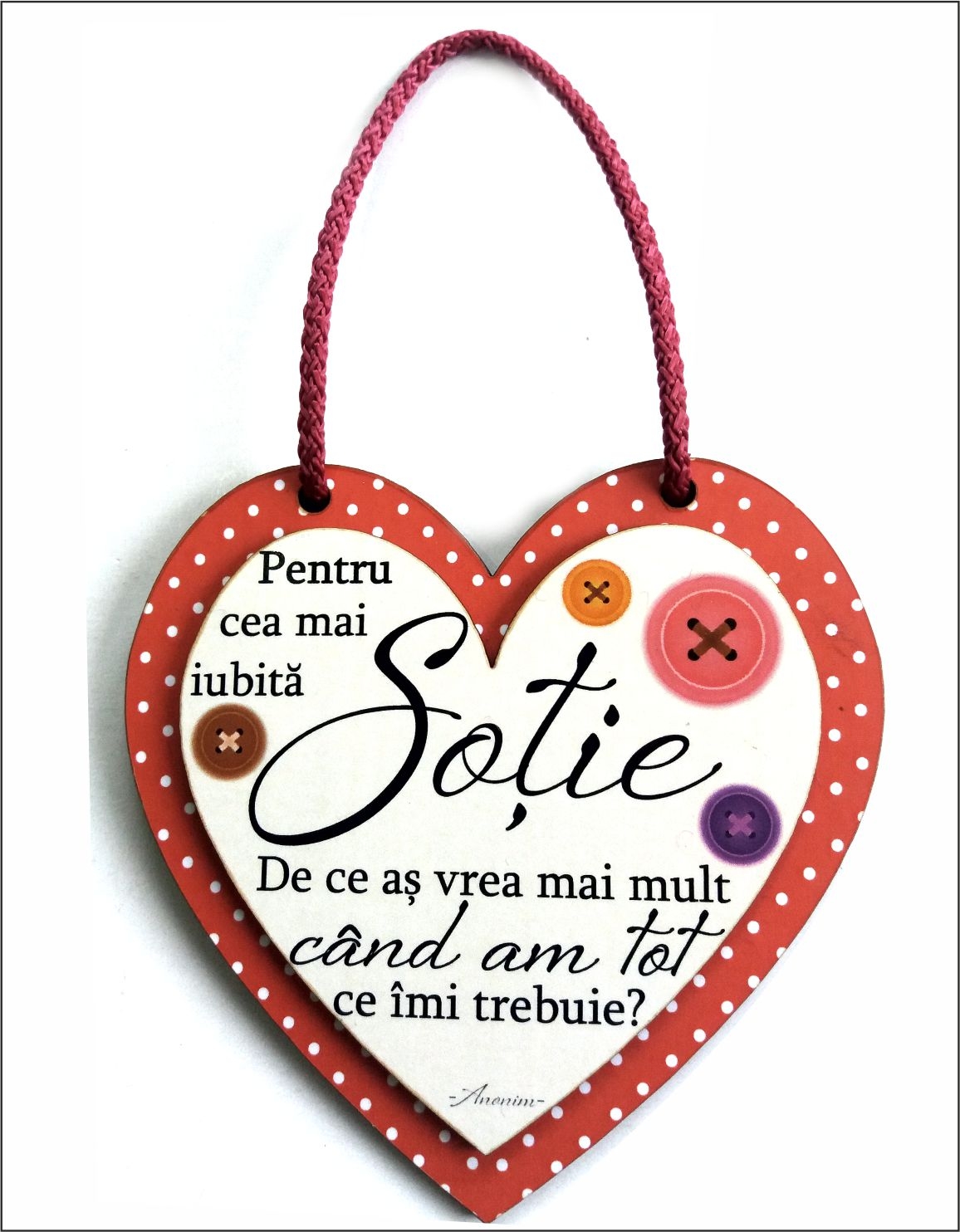 Placheta retro - Pentru cea mai iubita Sotie Placheta retro - Pentru cea mai iubita Sotie