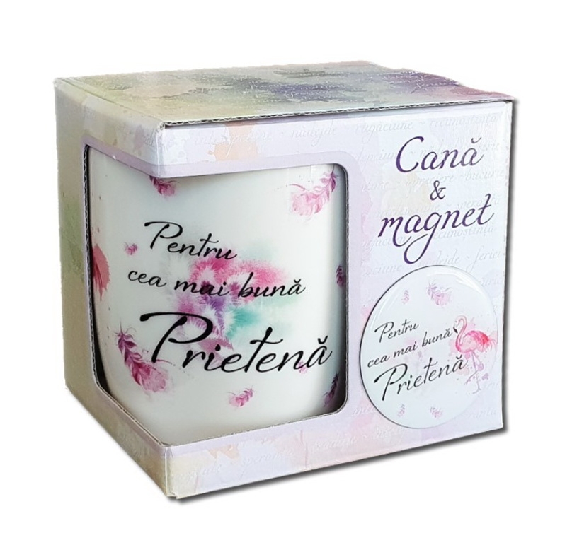 Cana portelan cu magnet - Pentru cea mai buna prietena!