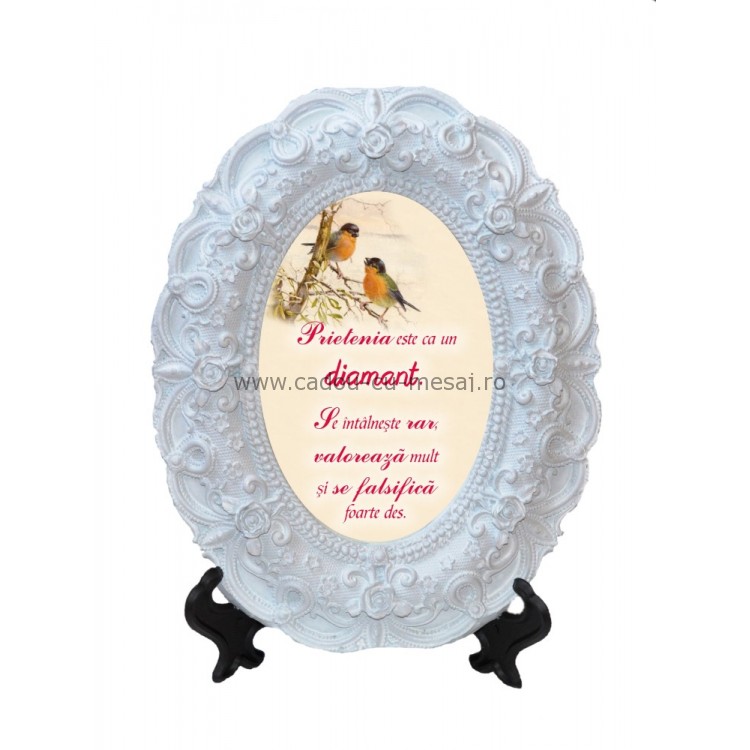 Tablou oval - Prietenia este ca un diamant