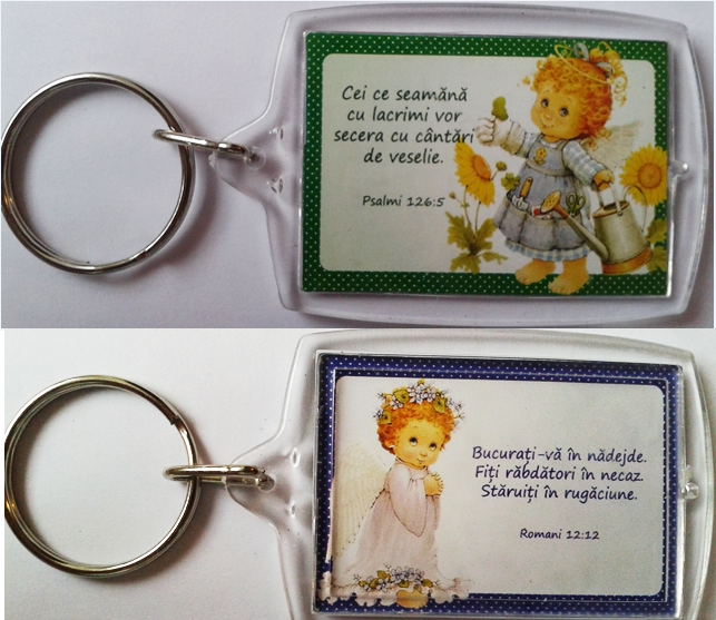 Brelocuri crestine fata/verso - Cei ce seamana cu lacrimi/Bucurati-va in nadejde Brelocuri crestine fata/verso - Cei ce seamana cu lacrimi/Bucurati-va in nadejde