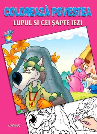 Lupul şi cei şapte iezi (Coloreaza povestea) Lupul şi cei şapte iezi (Coloreaza povestea)