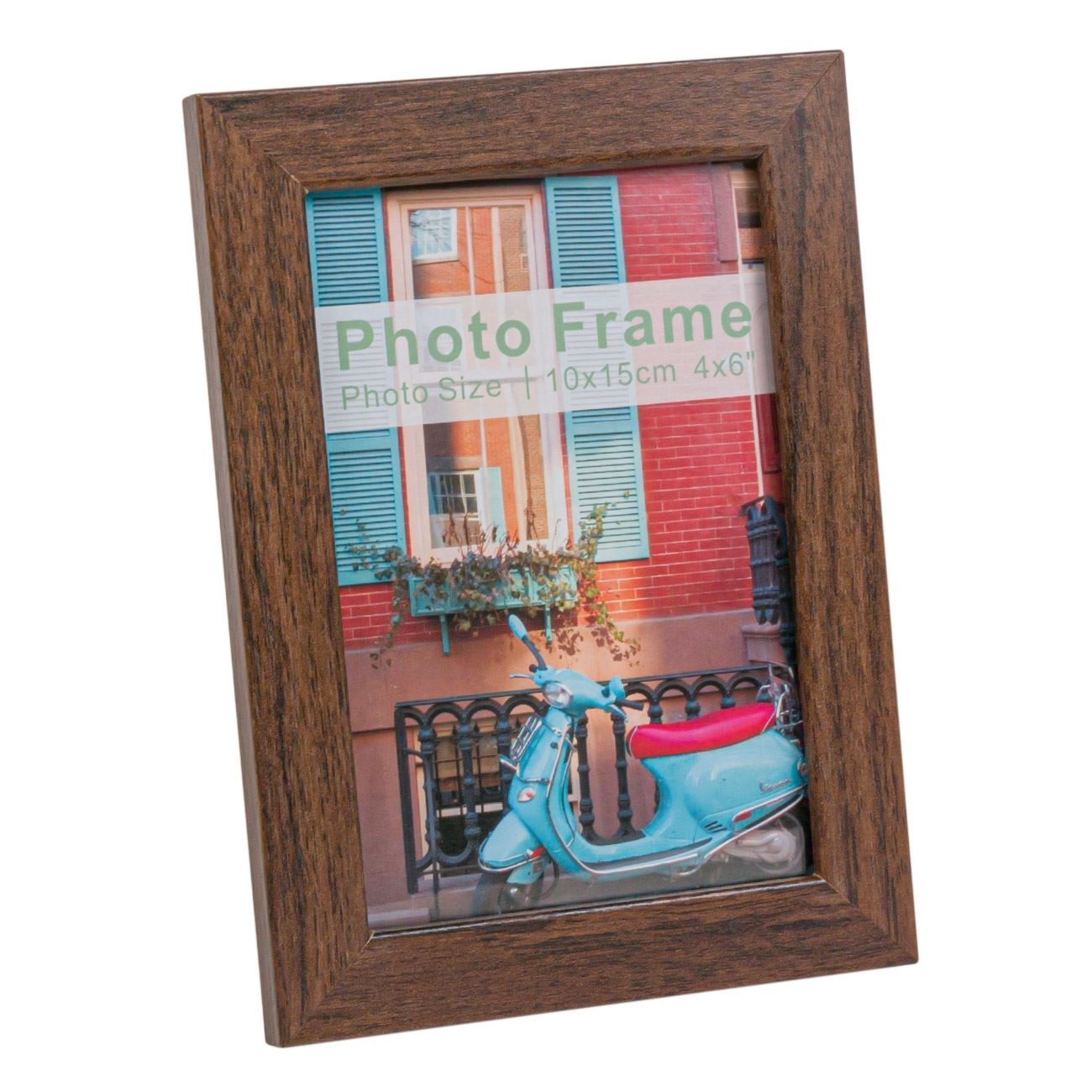 Rama foto din lemn, maro - 1 poza de 10x15cm Rama foto din lemn, maro - 1 poza de 10x15cm