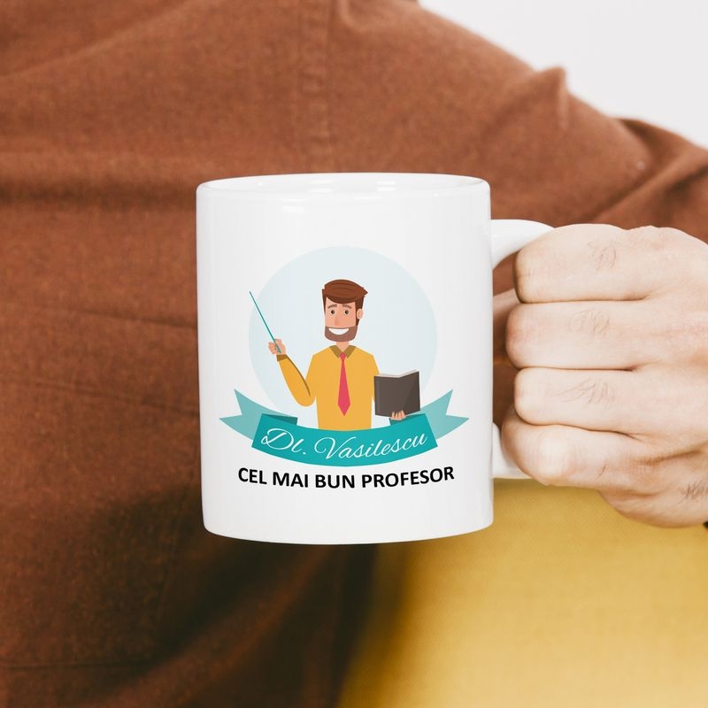 Cană personalizată cu nume – Profesor Cană personalizată cu nume – Profesor