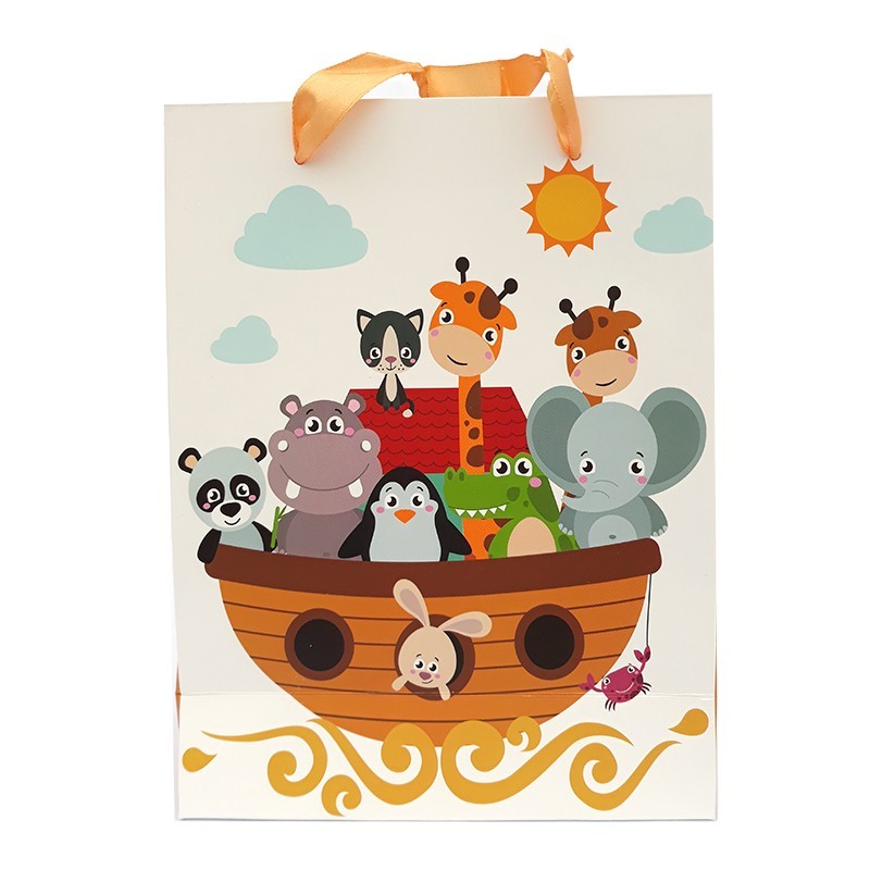 Punga medie pentru cadouri - Arca lui Noe (portocaliu) Punga medie pentru cadouri - Arca lui Noe (portocaliu)