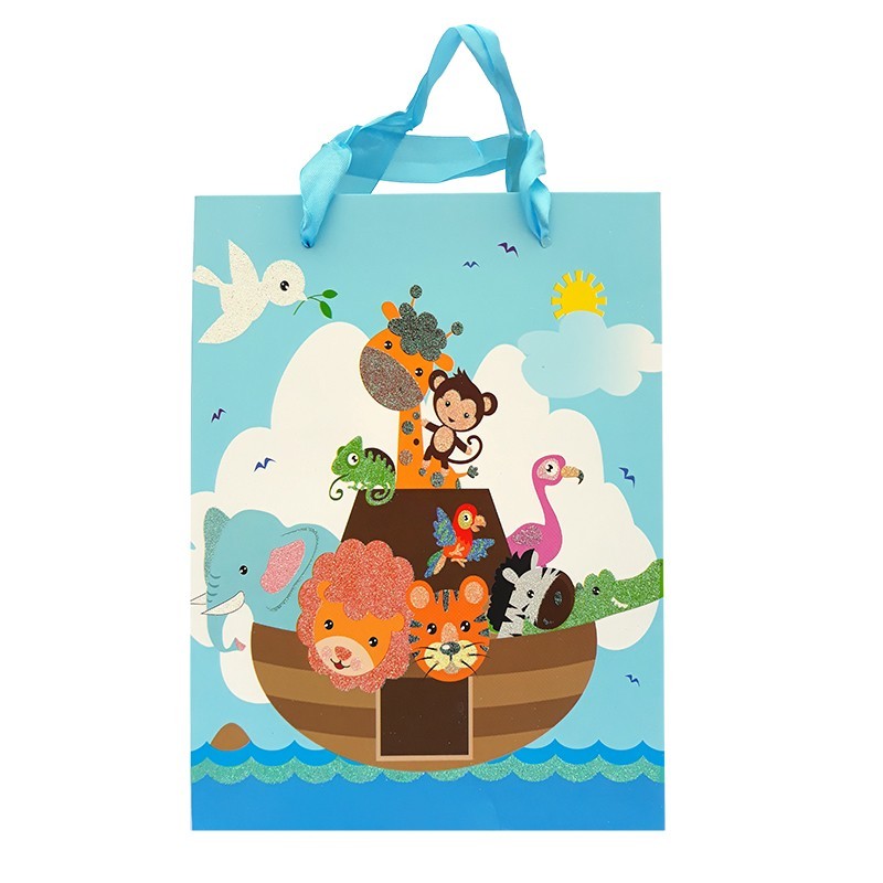 Punga mare pentru cadouri - Arca lui Noe (albastru) Punga mare pentru cadouri - Arca lui Noe (albastru)