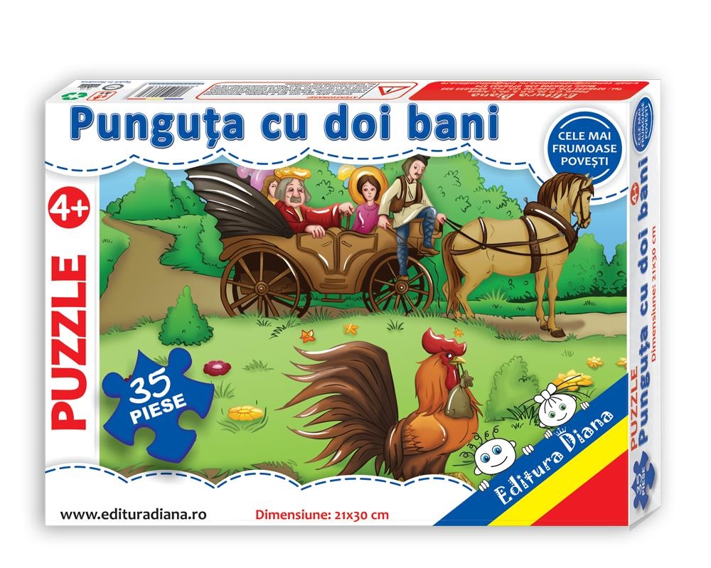 Punguța cu doi bani - Puzzle 35 piese Punguța cu doi bani - Puzzle 35 piese
