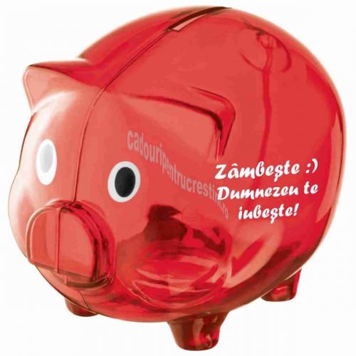 Pusculita mare rosie Zambeste, Dumnezeu te iubeste! Pusculita mare rosie Zambeste, Dumnezeu te iubeste!