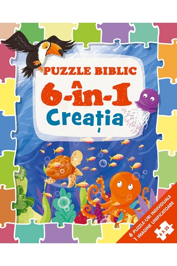 Puzzle biblic 6 în 1 - Creația Puzzle biblic 6 în 1 - Creația