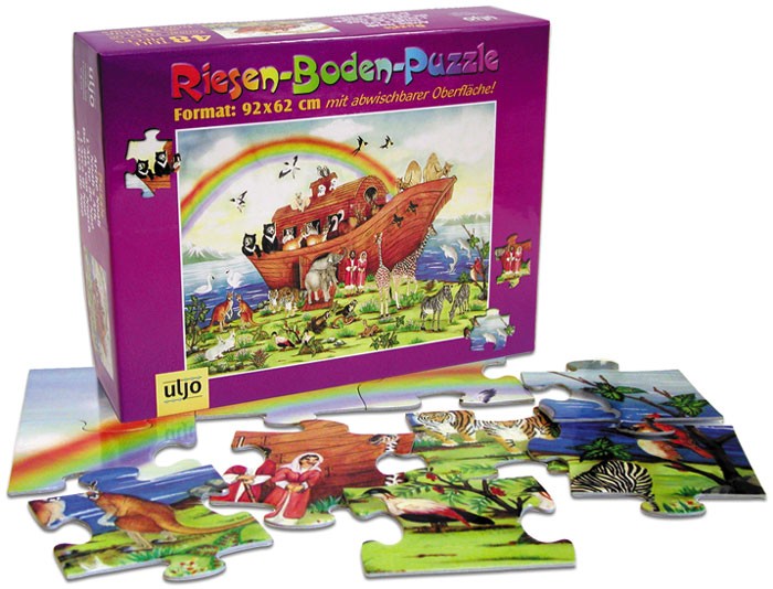 Puzzle din lemn - Arca lui Noe (48 de piese)